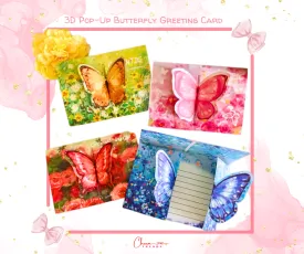 3D Pop-Up Butterfly Greeting Card with Envelope 🦋