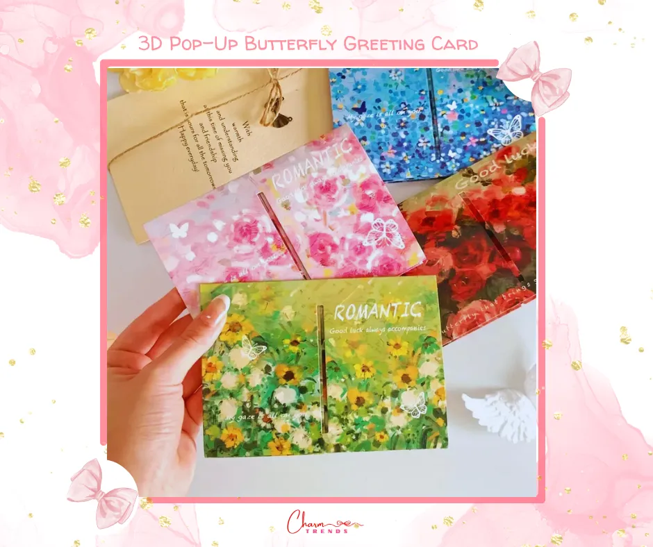 3D Pop-Up Butterfly Greeting Card with Envelope 🦋