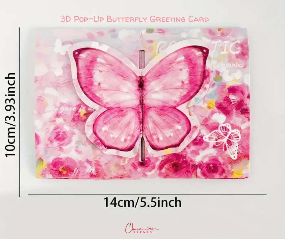 3D Pop-Up Butterfly Greeting Card with Envelope 🦋