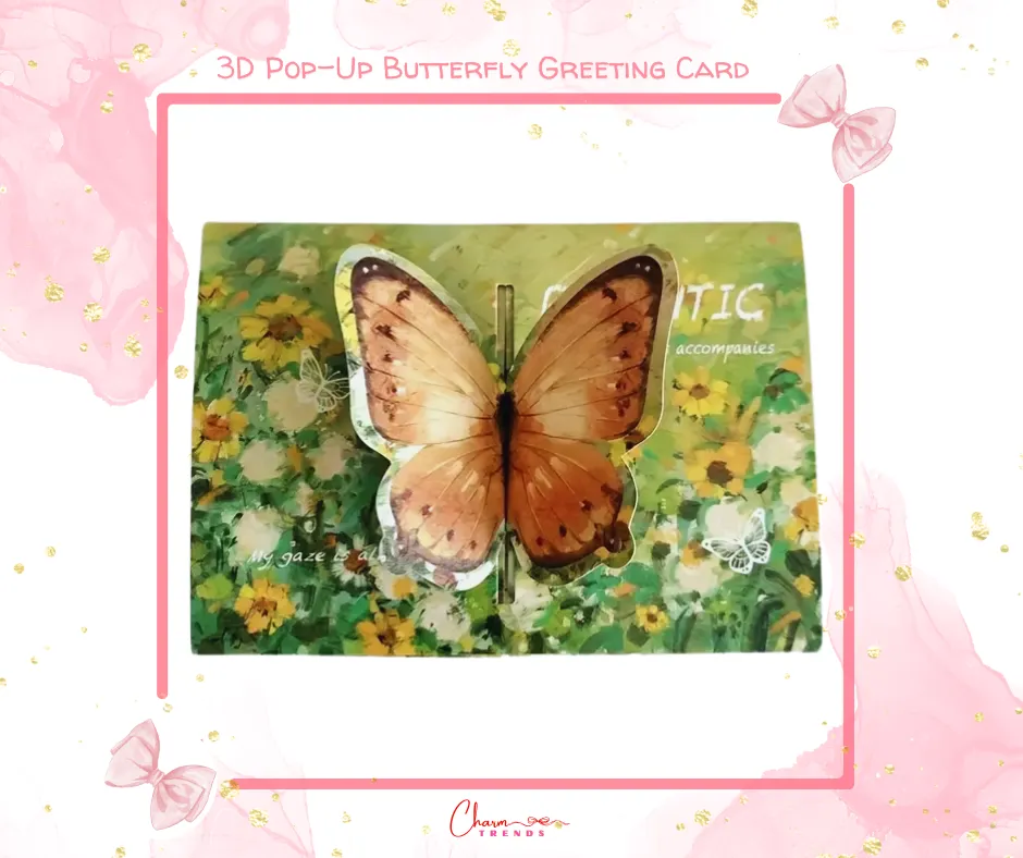 3D Pop-Up Butterfly Greeting Card with Envelope 🦋