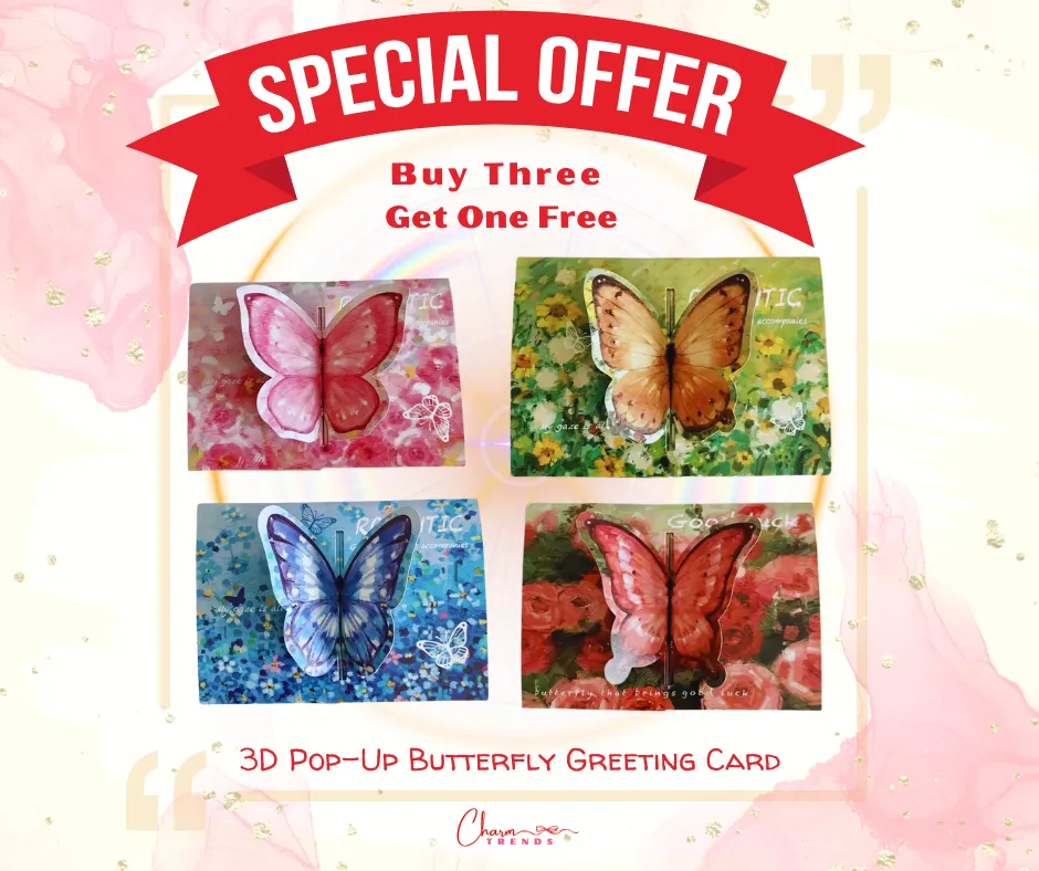 3D Pop-Up Butterfly Greeting Card with Envelope 🦋
