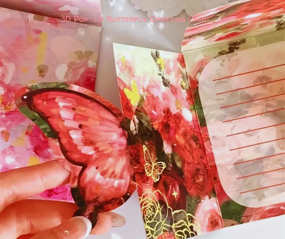 3D Pop-Up Butterfly Greeting Card with Envelope 🦋