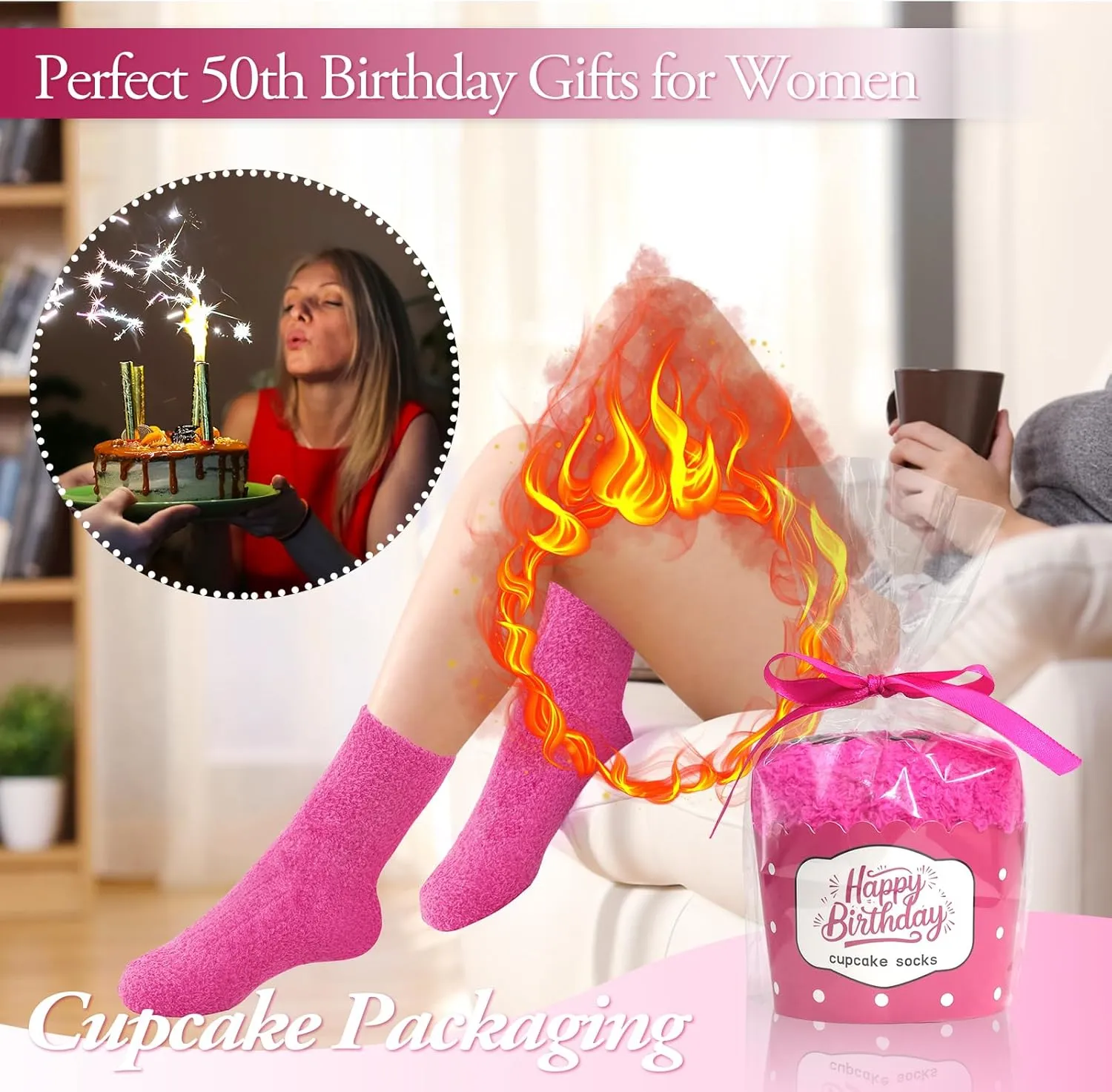 50th Birthday Gifts for Her, Best Gifts 50th Birthday, Happy 50th Bday Gifts Decorations for Women