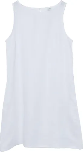 Amazhiyu Women's 100% Linen Summer Casual Sleeveless Crewneck Tank Mini Dresses