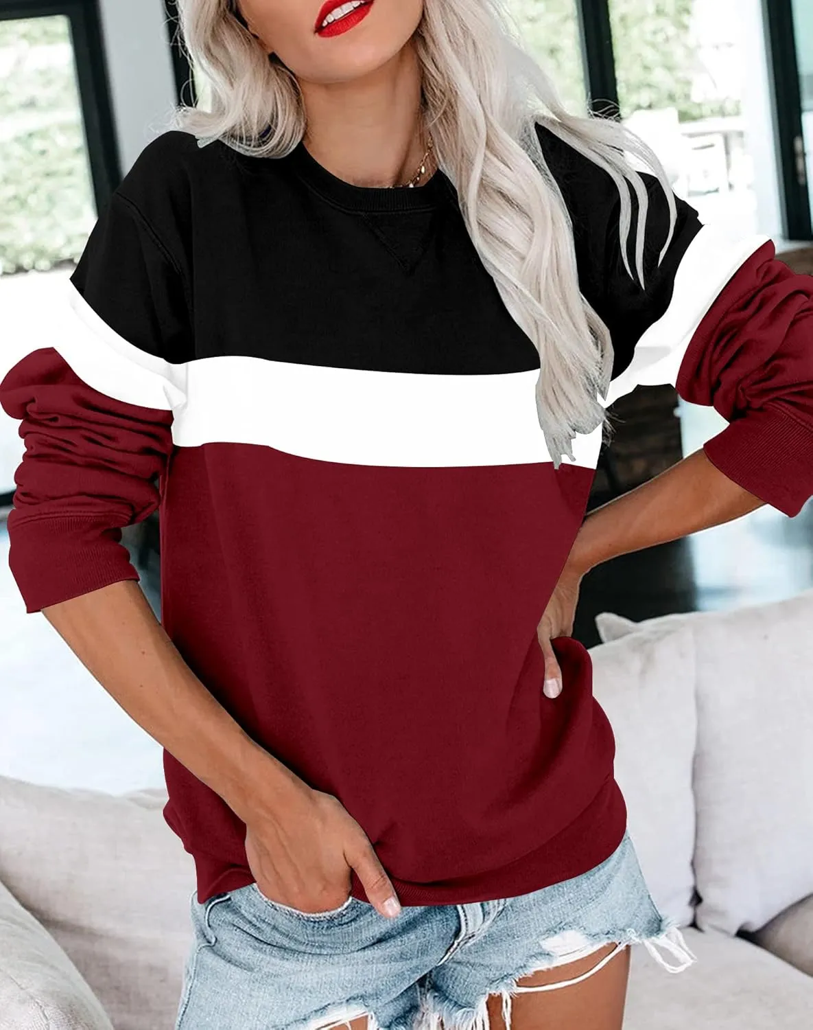 BeadChica Women's Casual Tunic Tops For Leggings Long Sleeve Henley Blouses Botton Down Shirts