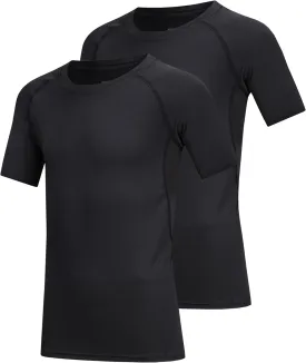 Boys Compression Shirt Short Sleeve Youth Athletic Undershirt Kids Quick Dry Athletic Base Layer T-Shirt for Sports