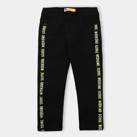 Boys Denim Stretch Pant Weekend Score-BLACK