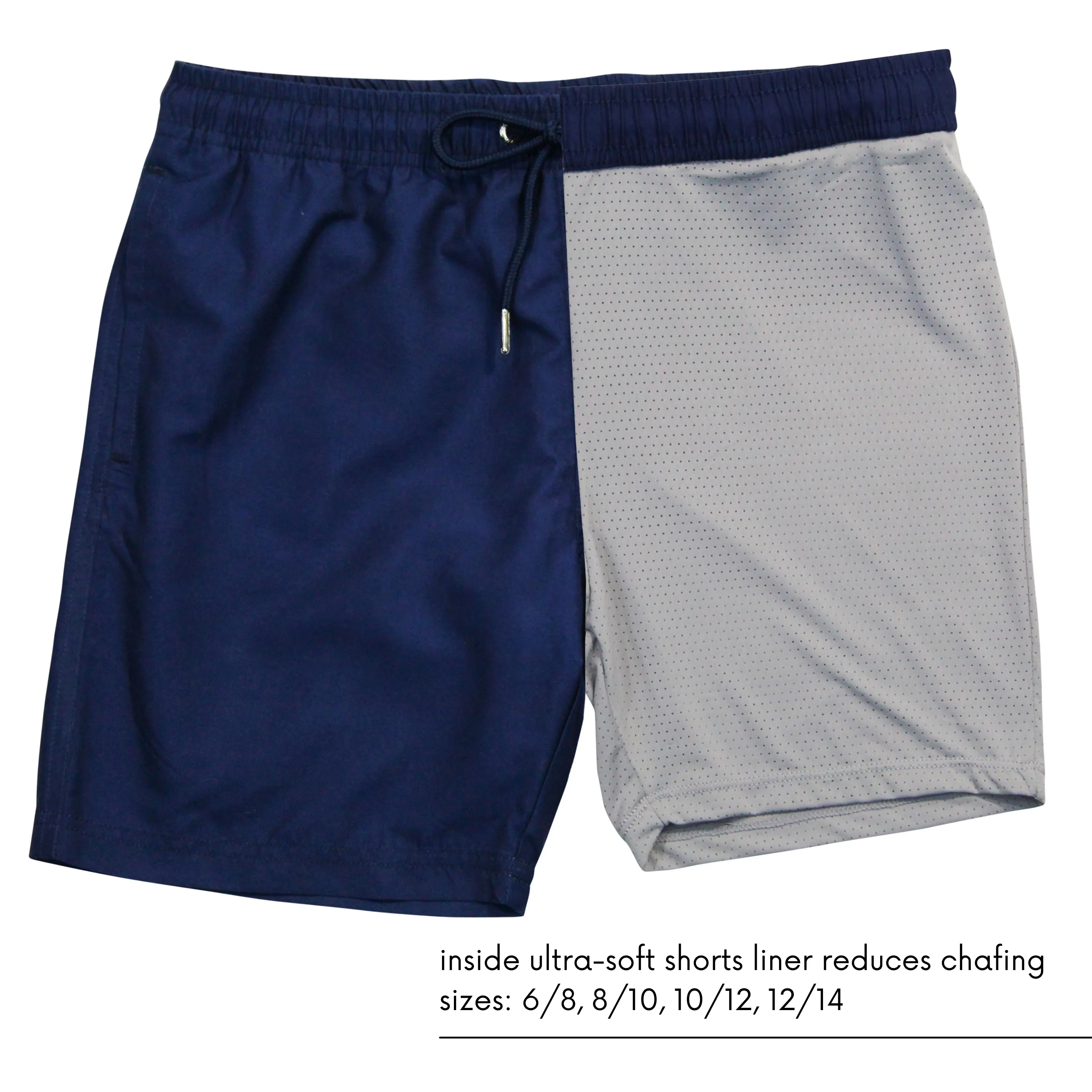 Boys Swim Trunks Boxer Brief Liner (sizes 6-14) | "Navy"
