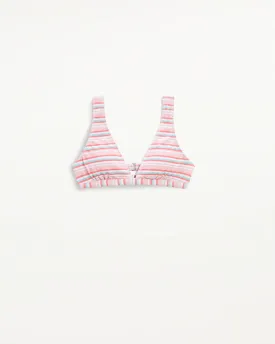 Cozy Stripe Removable Soft Cup Bikini Top