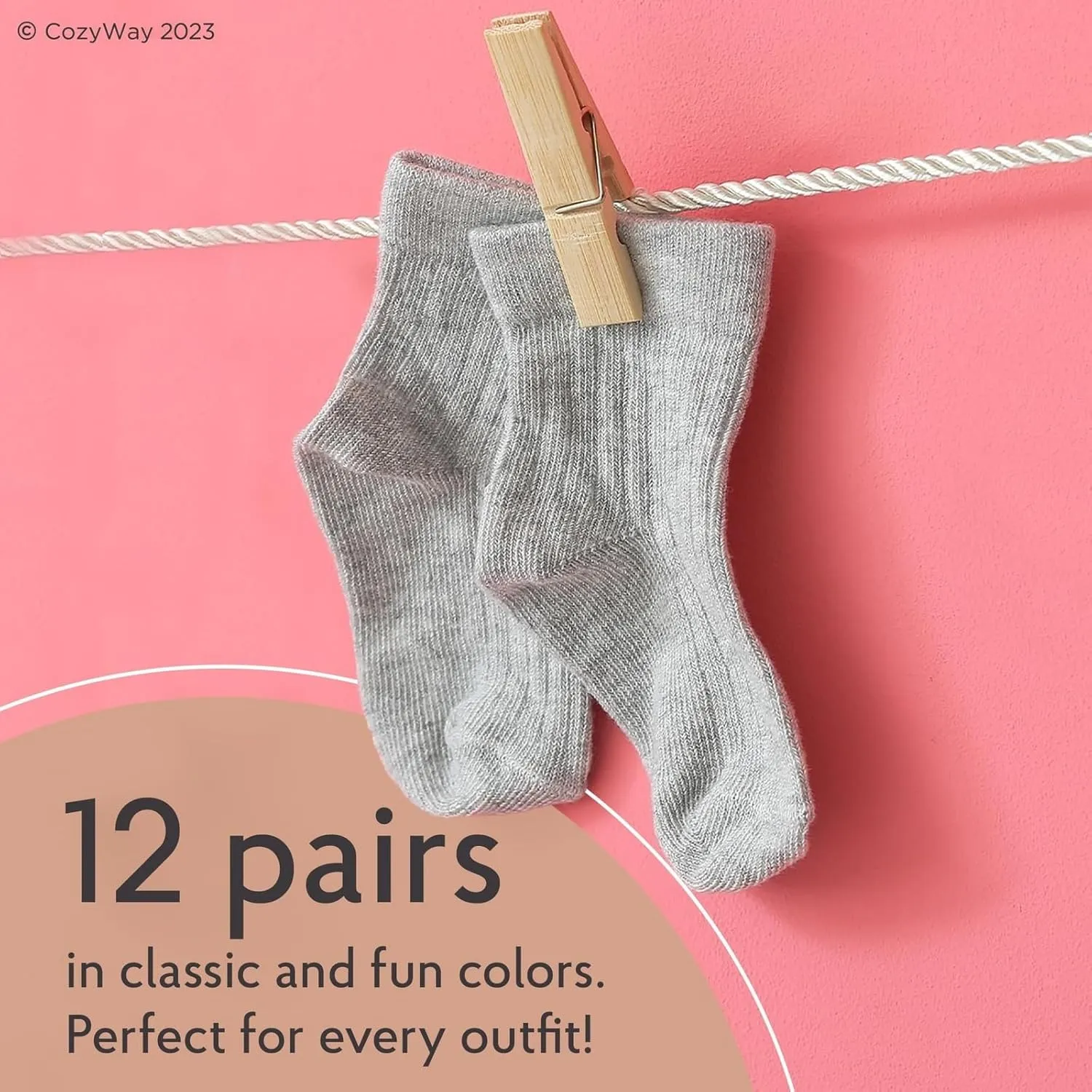 CozyWay Baby Ruffle Socks Baby Girl Turn Cuff Ankle Comfy Cotton Socks Infant - Multi Color - 12 Pack
