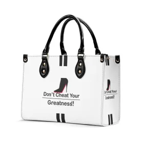 DCYG Black Red Bottoms & White Multiple Sizes Upgraded Luxury Women PU Leather Handbag