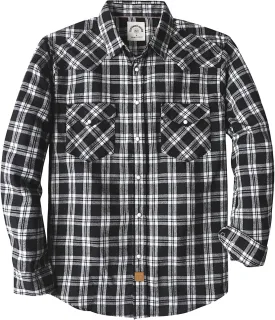 Dubinik Flannel Shirt for Men Western Cowboy Pearl Snap Shirts for Men Long Sleeve Vintage Buttons Down Plaid Shirt