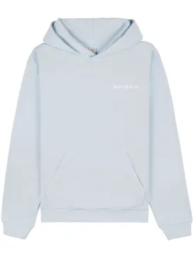 Eat More Veggies-print cotton hoodie
