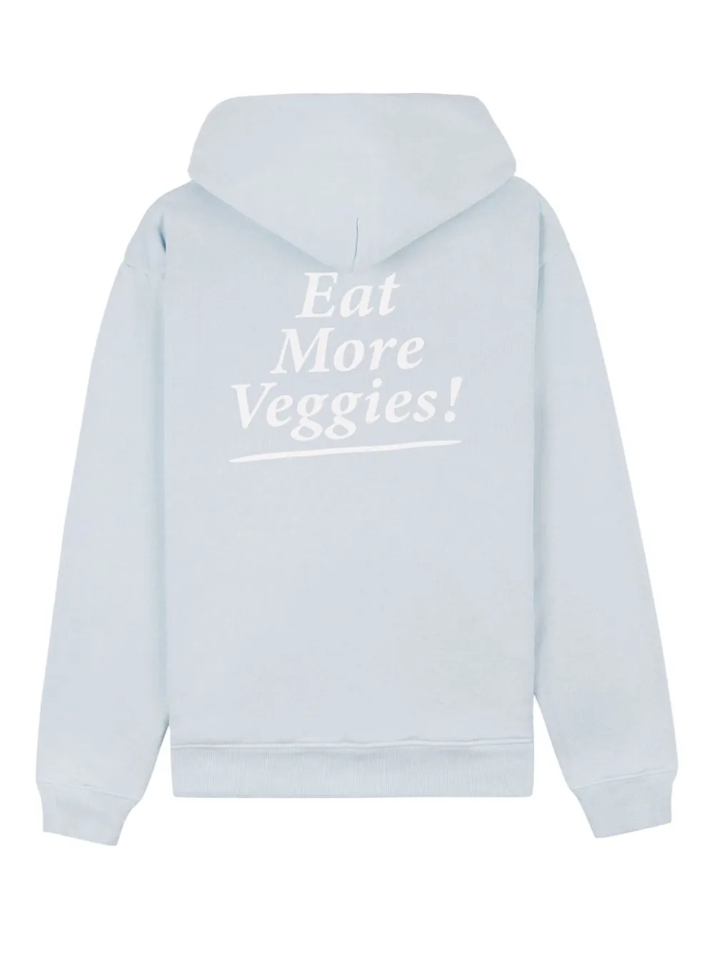 Eat More Veggies-print cotton hoodie