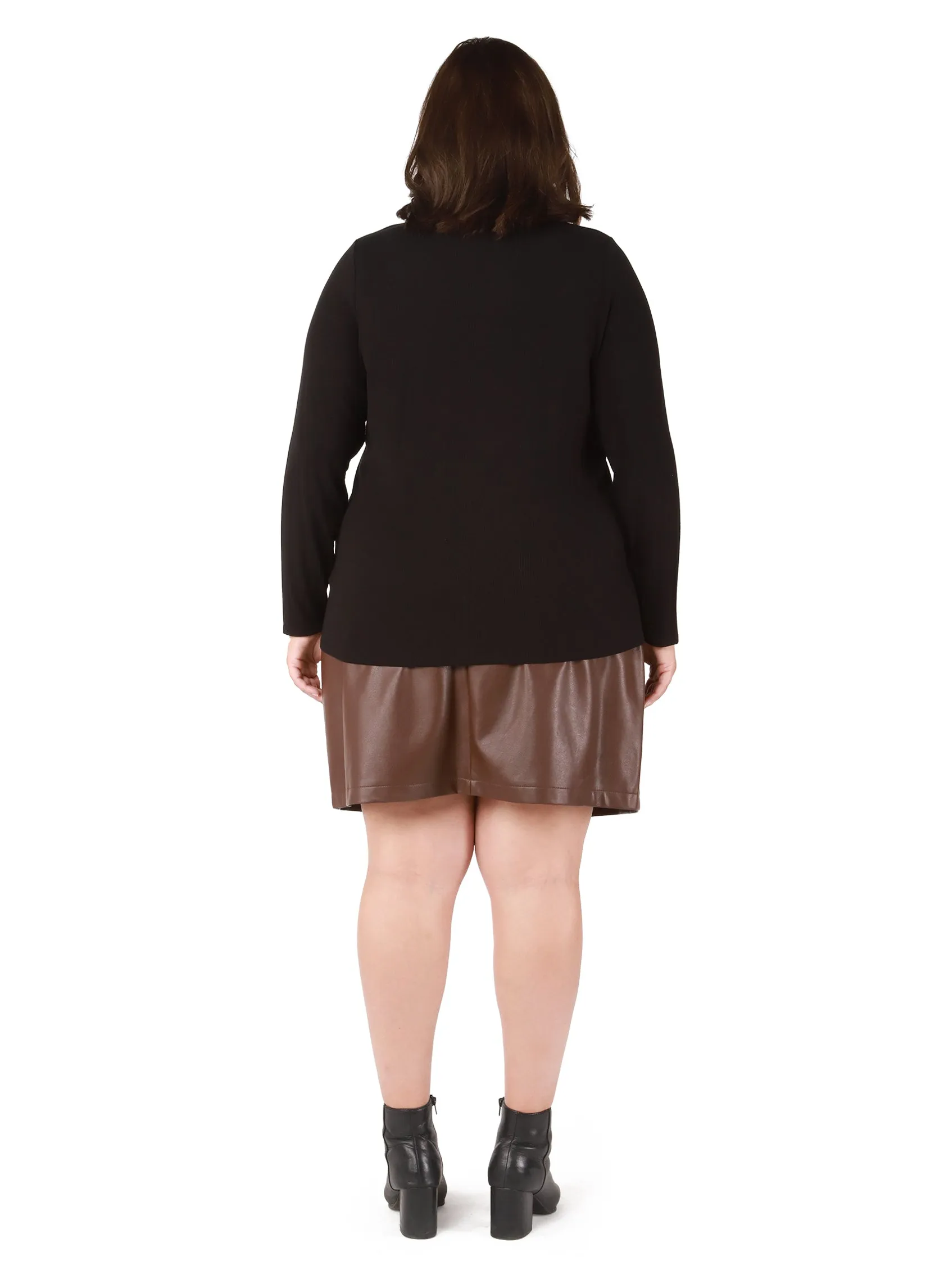 Faux Leather Mini Skirt