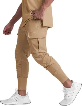 GINTPK Men Cargo Jogger Lightweight Tapered Hiking Pants Sport Running Quick Dry Sweatpants for Training