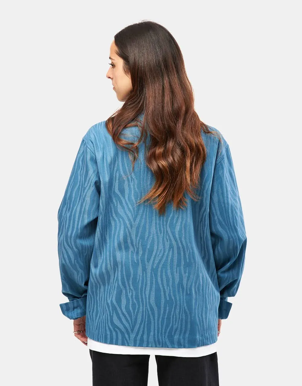 HUF Jacquard Tiger Work Jacket - Oil Blue