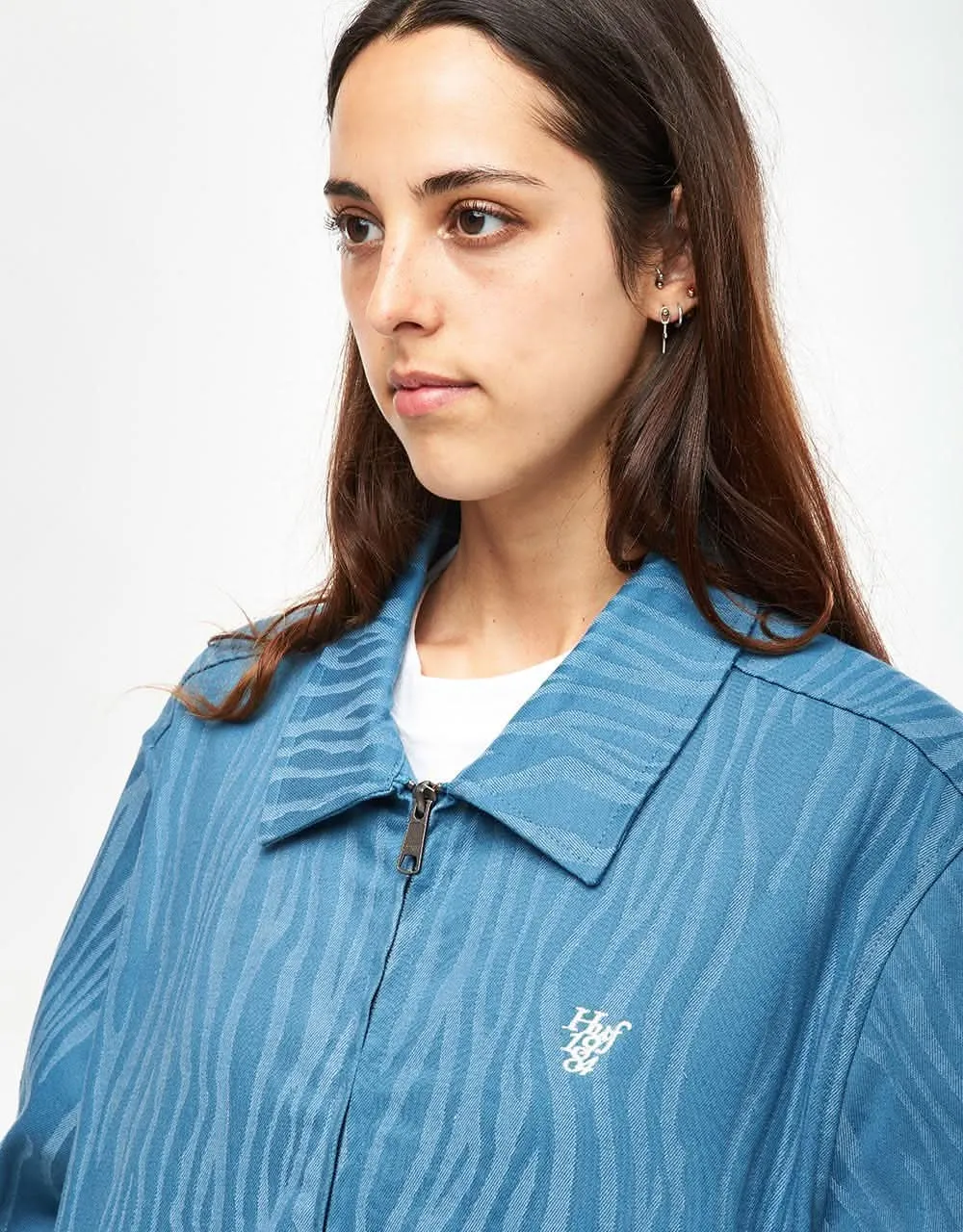 HUF Jacquard Tiger Work Jacket - Oil Blue