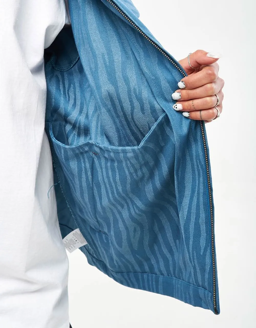 HUF Jacquard Tiger Work Jacket - Oil Blue
