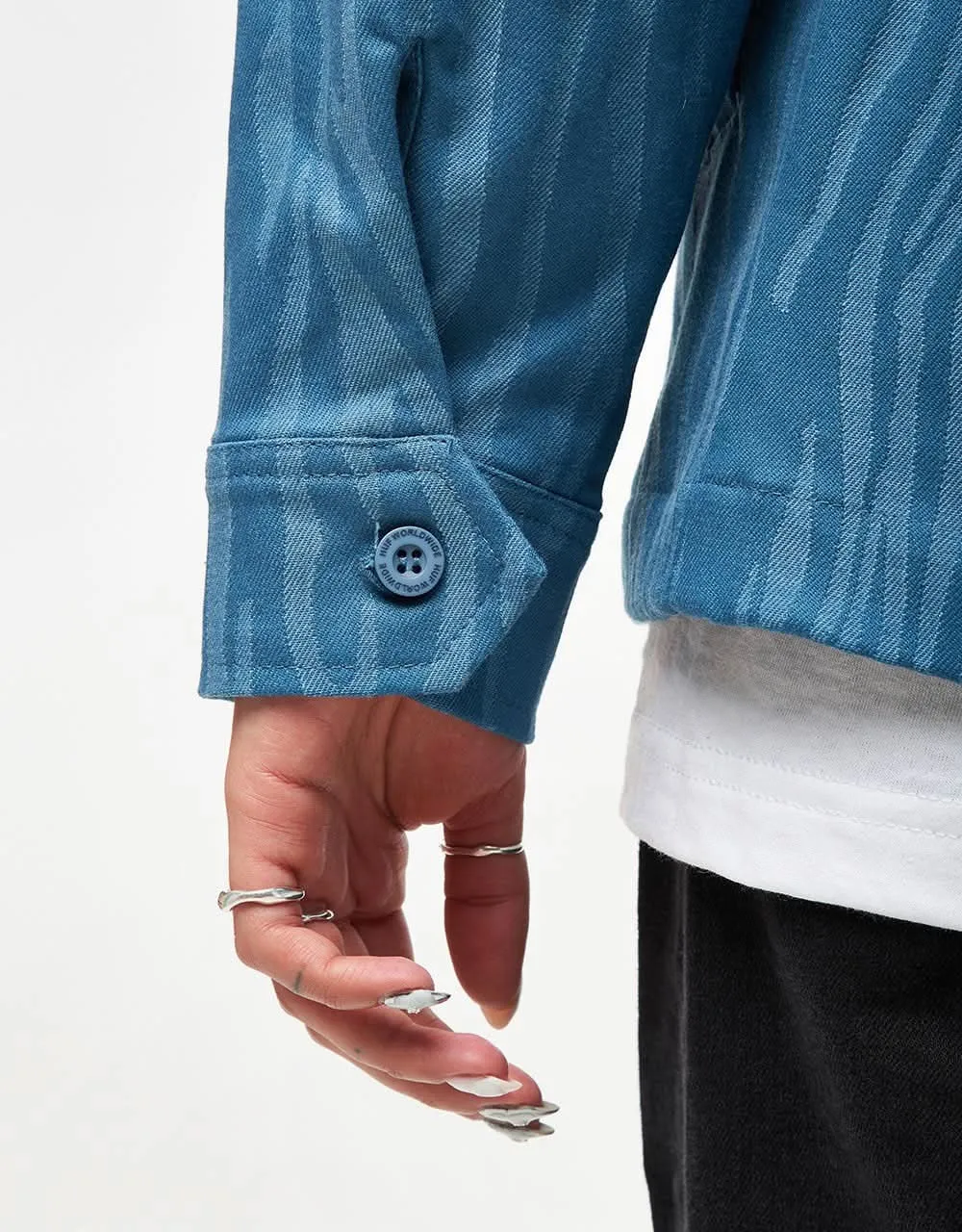 HUF Jacquard Tiger Work Jacket - Oil Blue