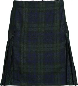 Lands' End School Uniform Girls Slim Side Pleat Plaid Skort Above Knee