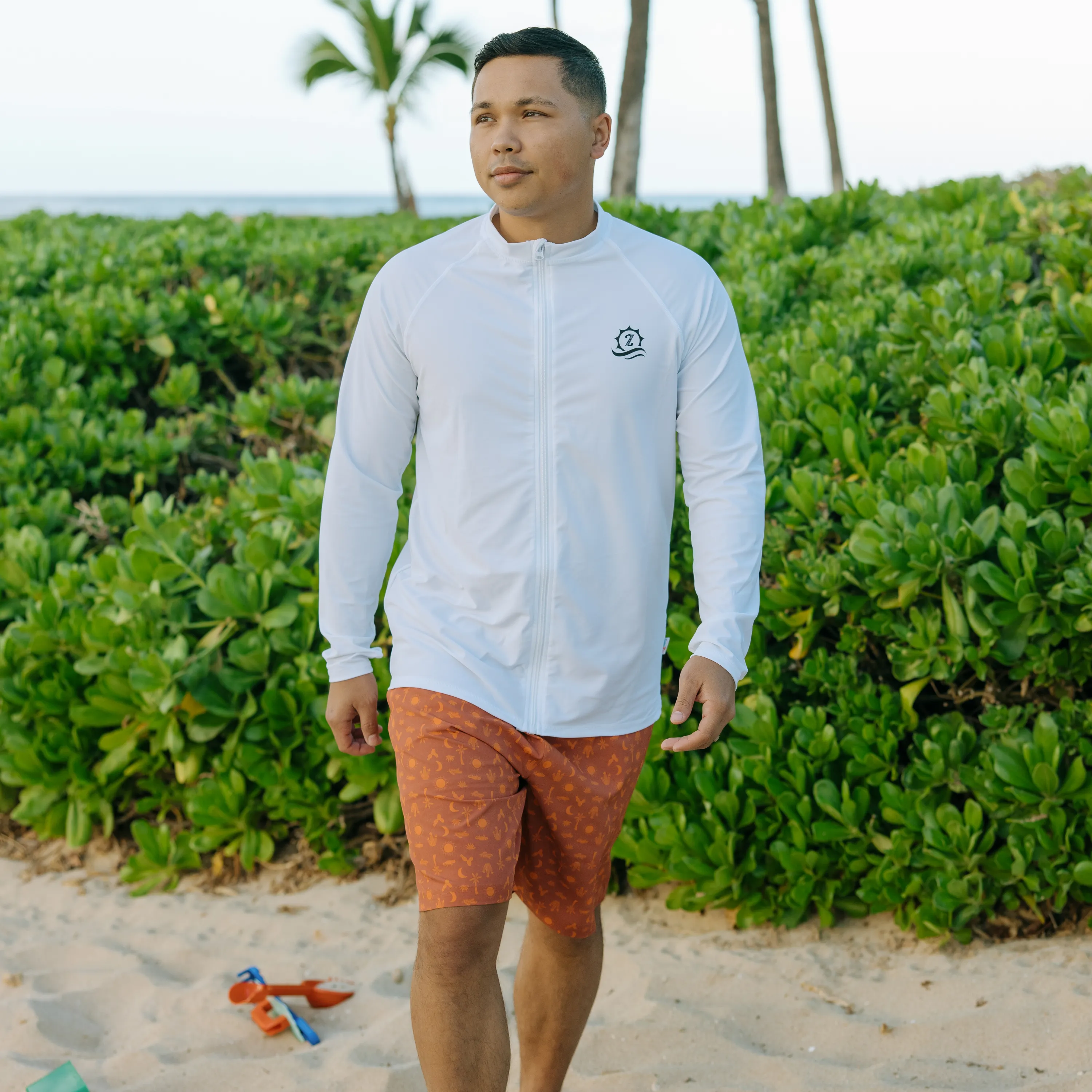 Men's 8" Swim Trunks Boxer Brief Liner | "Desert"