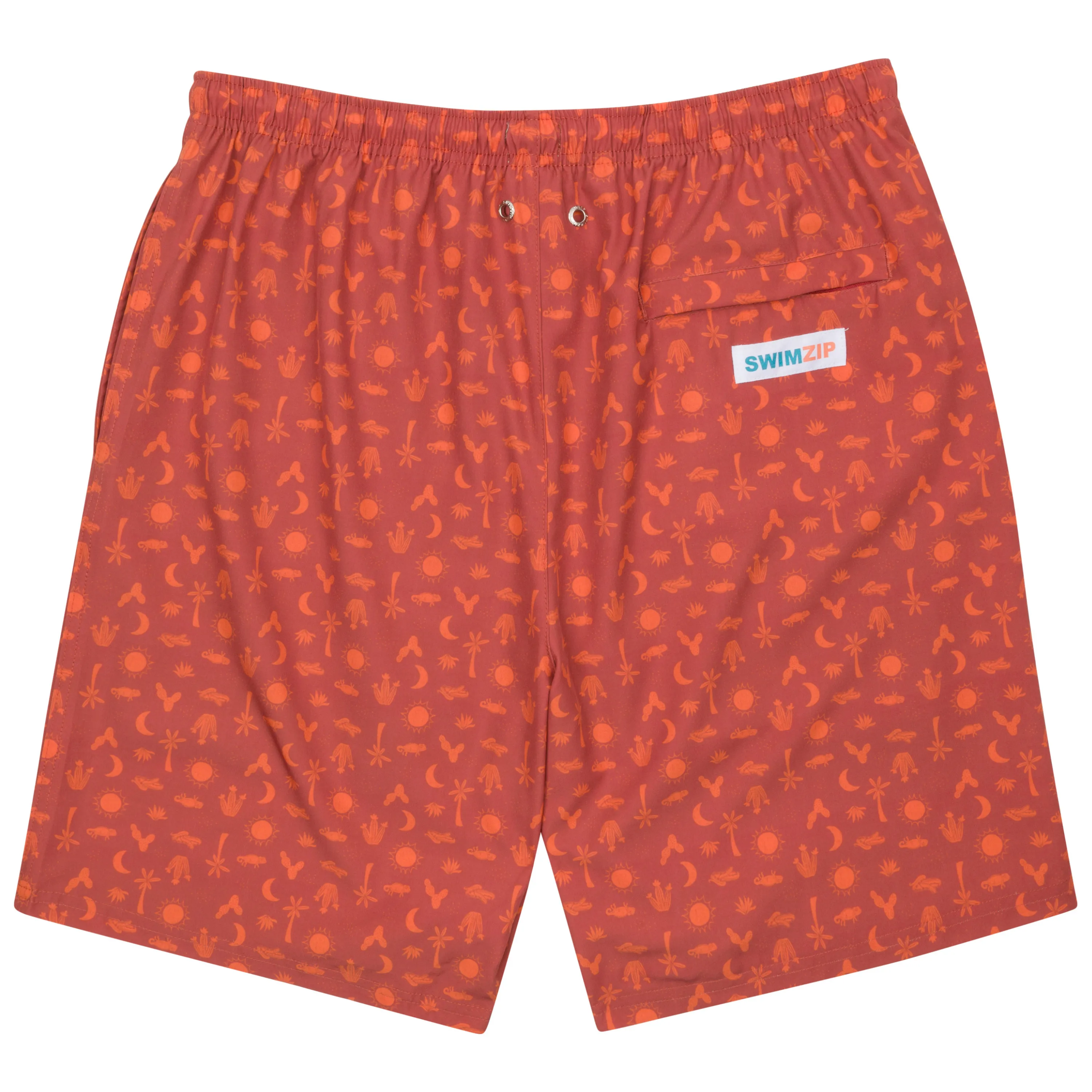 Men's 8" Swim Trunks Boxer Brief Liner | "Desert"