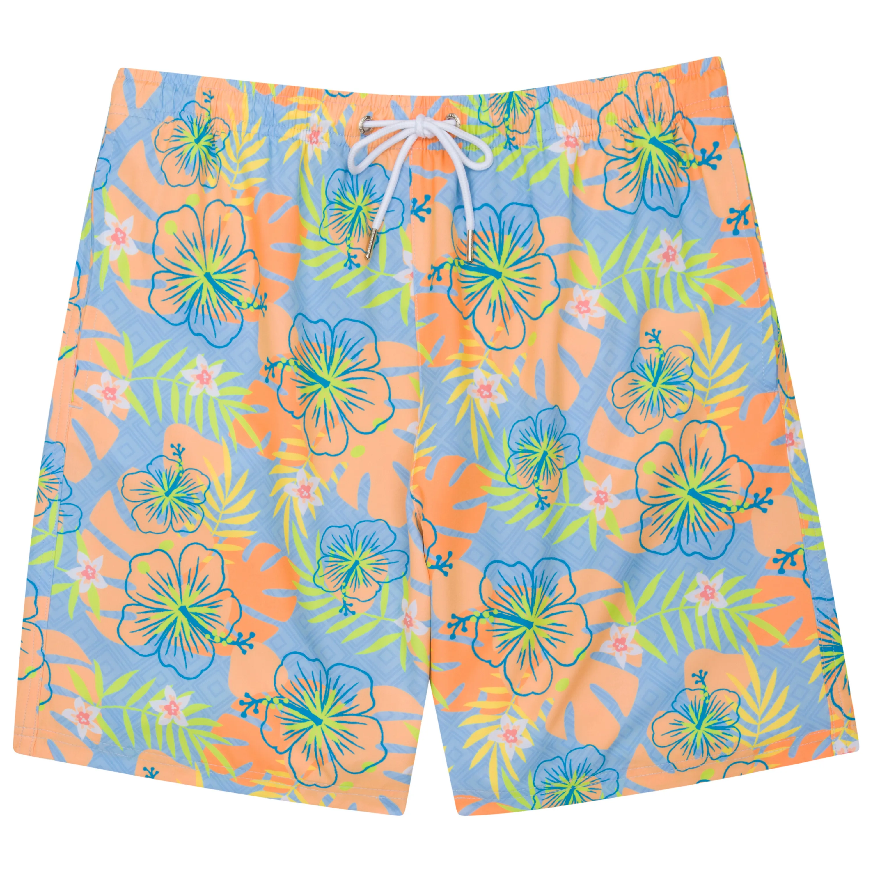 Men's 8" Swim Trunks Boxer Brief Liner | "Groovy"