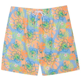 Men's 8" Swim Trunks Boxer Brief Liner | "Groovy"