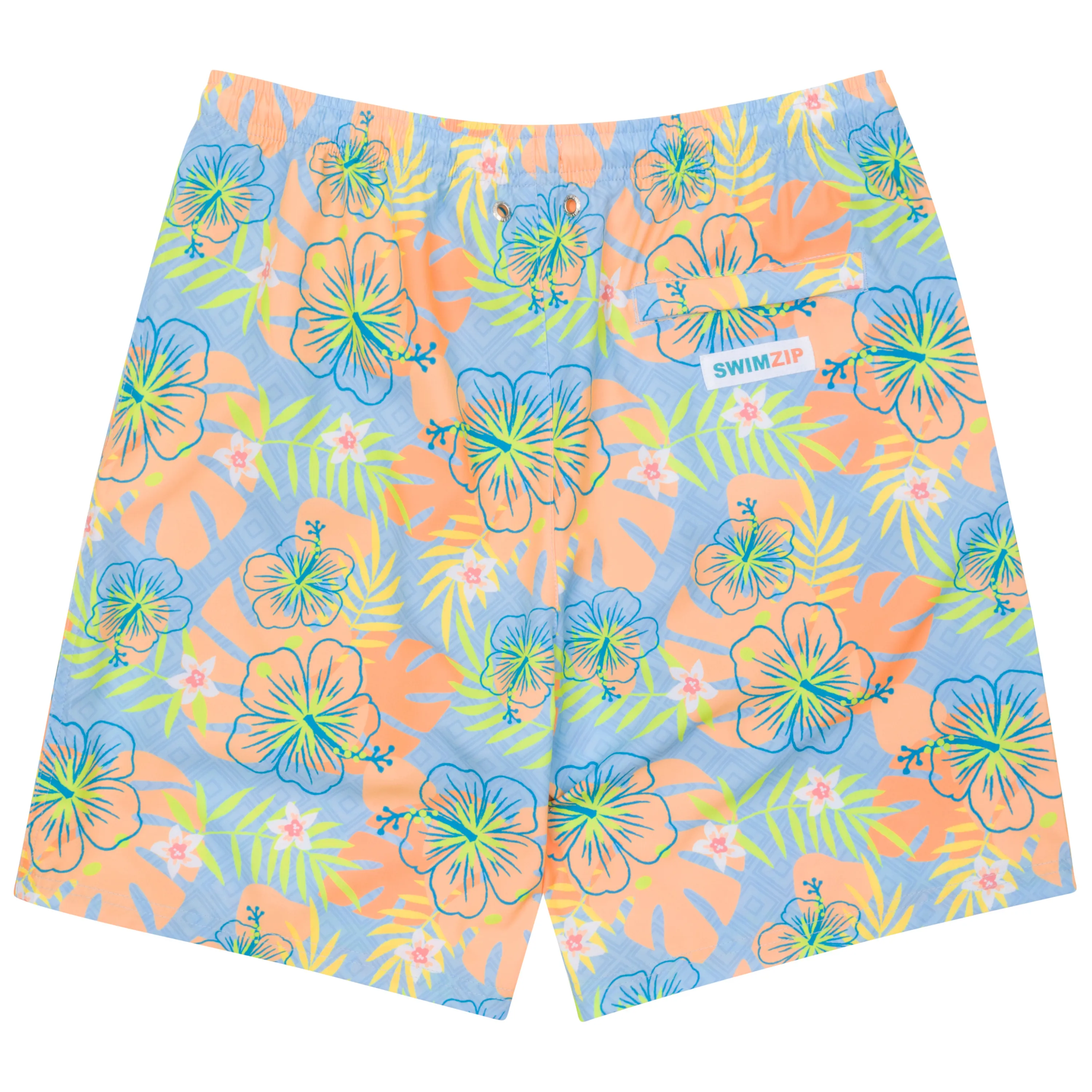 Men's 8" Swim Trunks Boxer Brief Liner | "Groovy"
