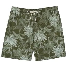 Men's 8" Swim Trunks Boxer Brief Liner | "Hawaiian Rainforest"