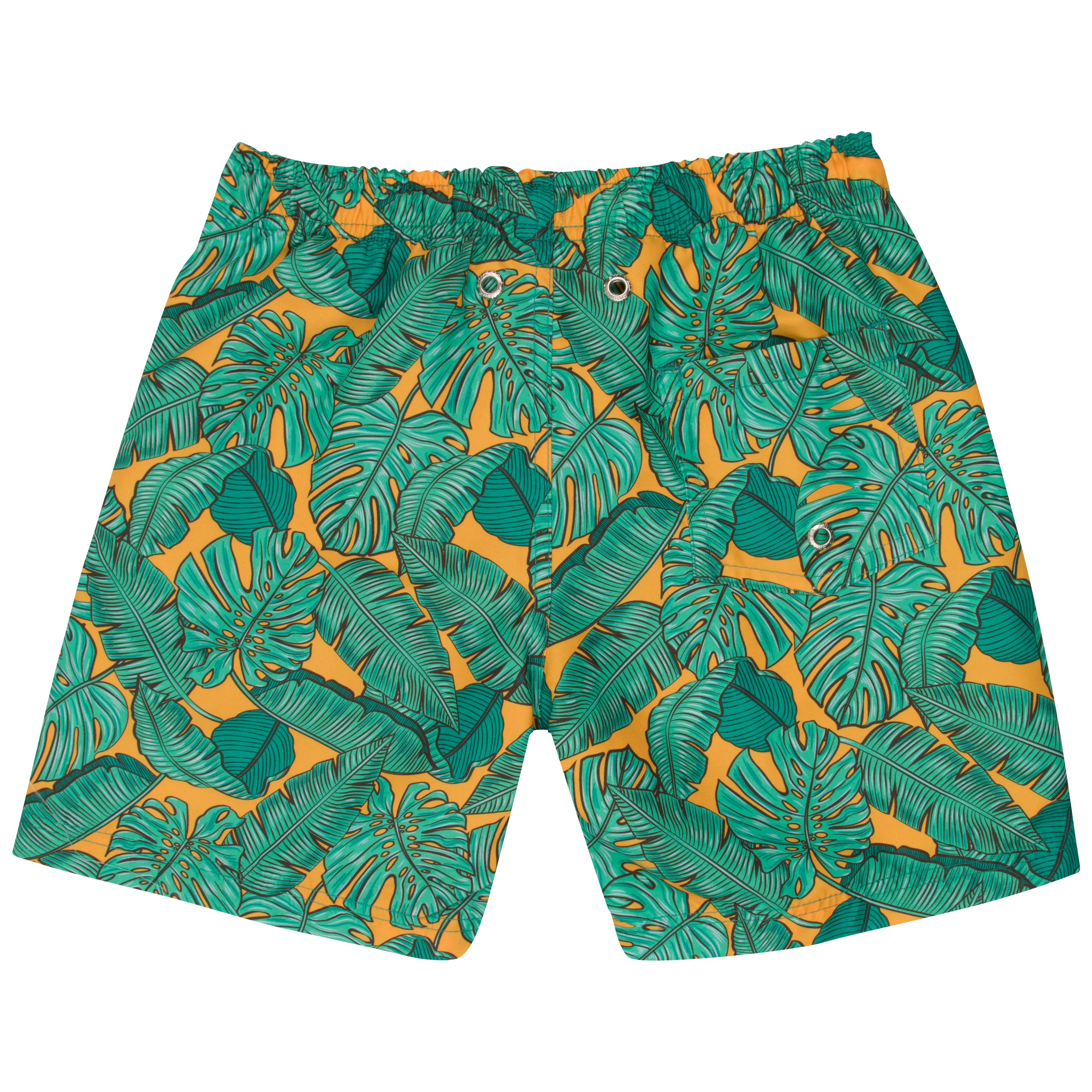 Men's 8" Swim Trunks Boxer Brief Liner | "The Tropics"