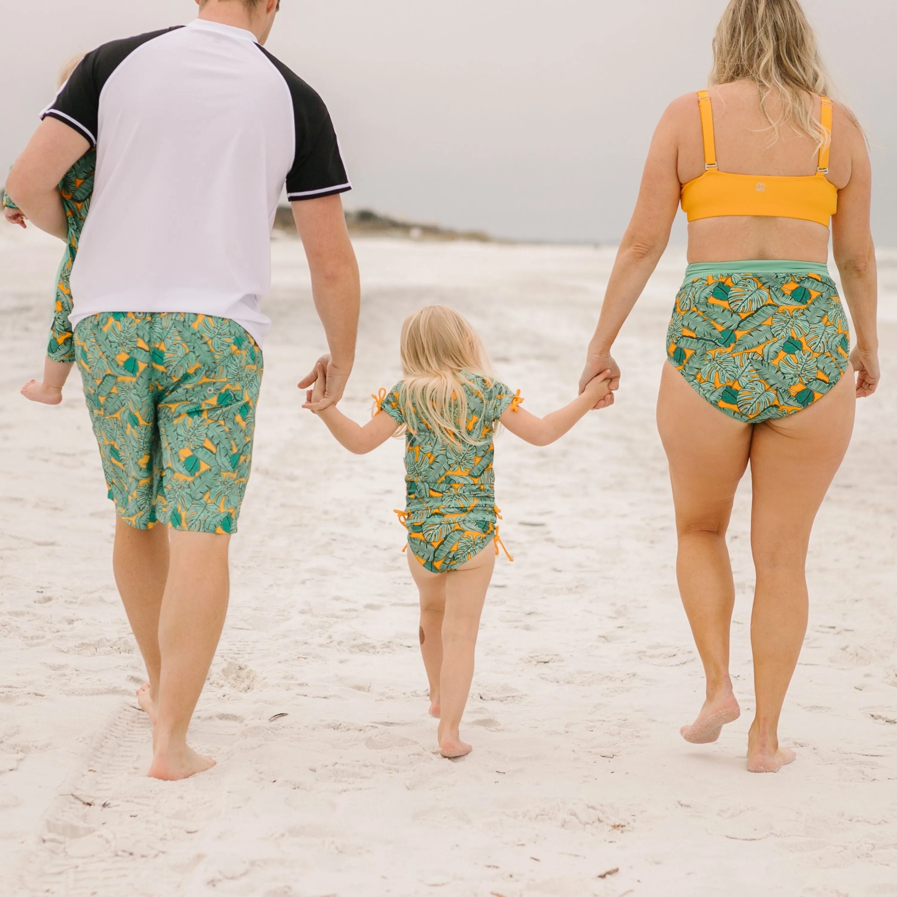 Men's 8" Swim Trunks Boxer Brief Liner | "The Tropics"