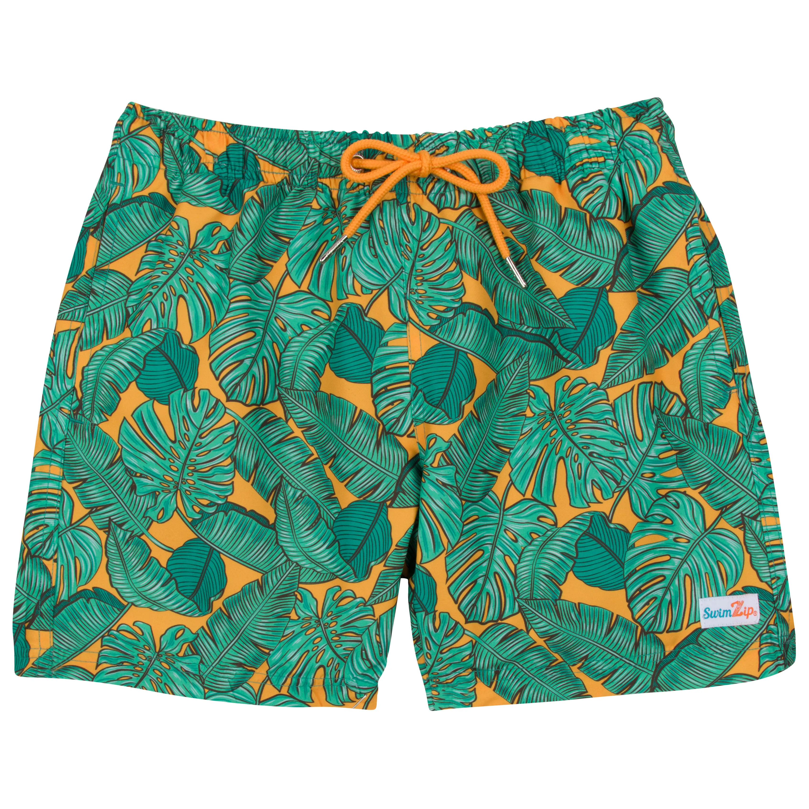 Men's 8" Swim Trunks Boxer Brief Liner | "The Tropics"