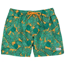 Men's 8" Swim Trunks Boxer Brief Liner | "The Tropics"