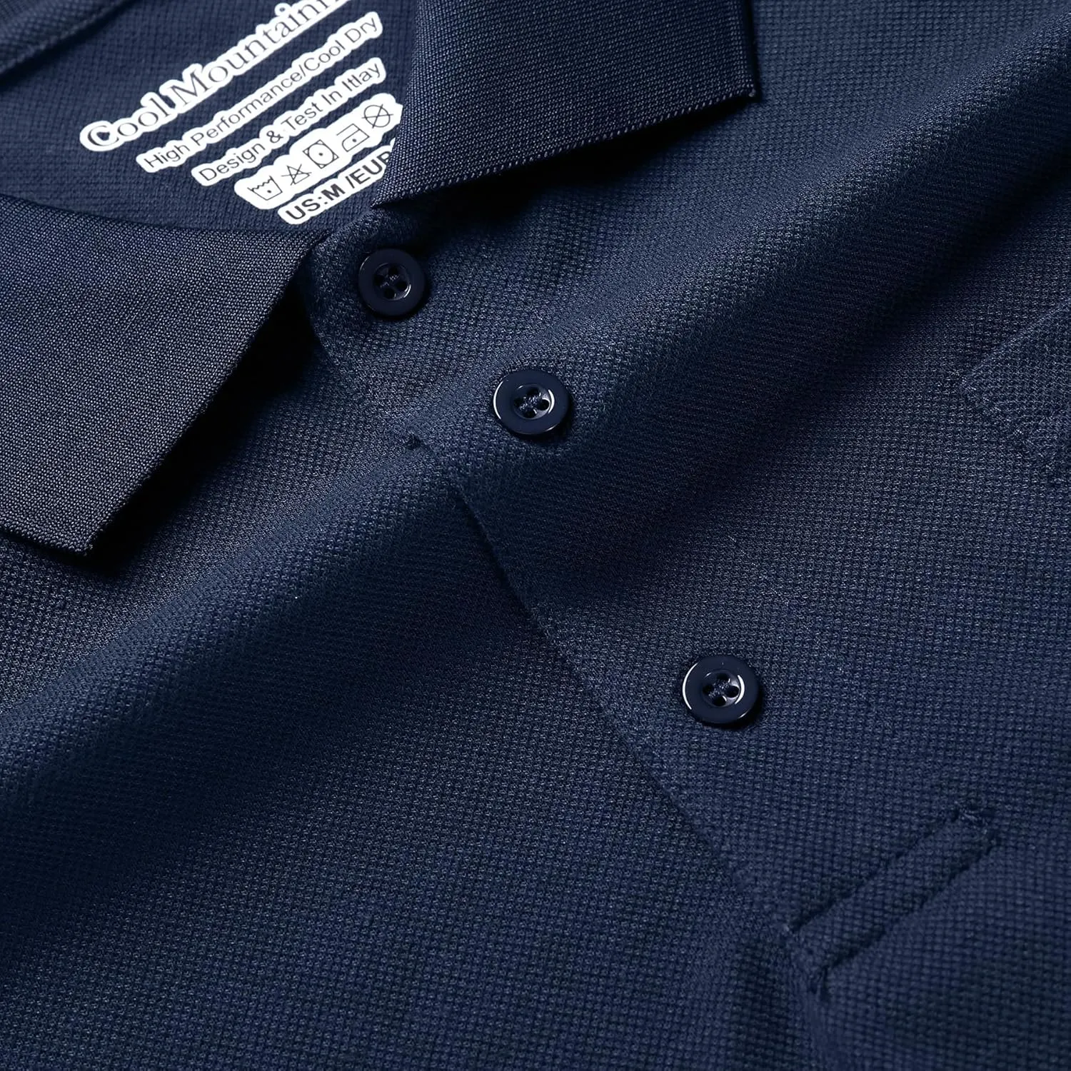 Men's Polo Shirts Long Sleeve Classic Quick Dry Moisture Wicking Tactical Golf Shirts for Men with Pocket Causal Athletic