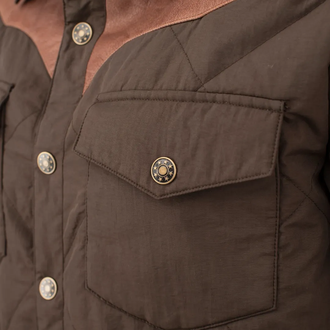 Men's Resistol Work Shirt Jacket in Brown R4F207-R00452
