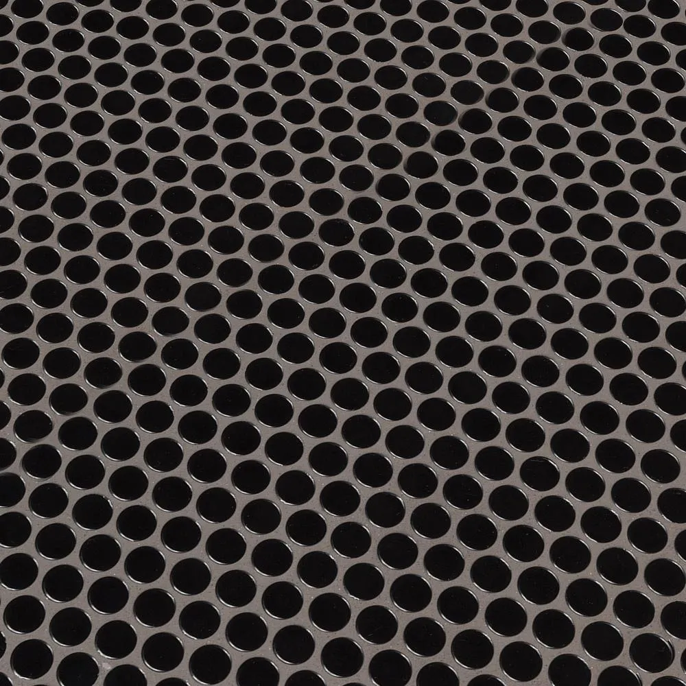 MSI Black Glossy Penny Round 11.57 in. x 12.4 in. x 10mm Porcelain Mesh-Mounted Mosaic Floor Wall  Tile