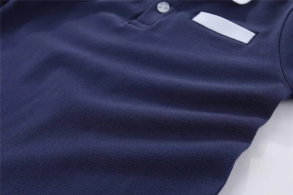 Mud Kingdom Boys Long Sleeve Pique Polo Shirt School Uniform