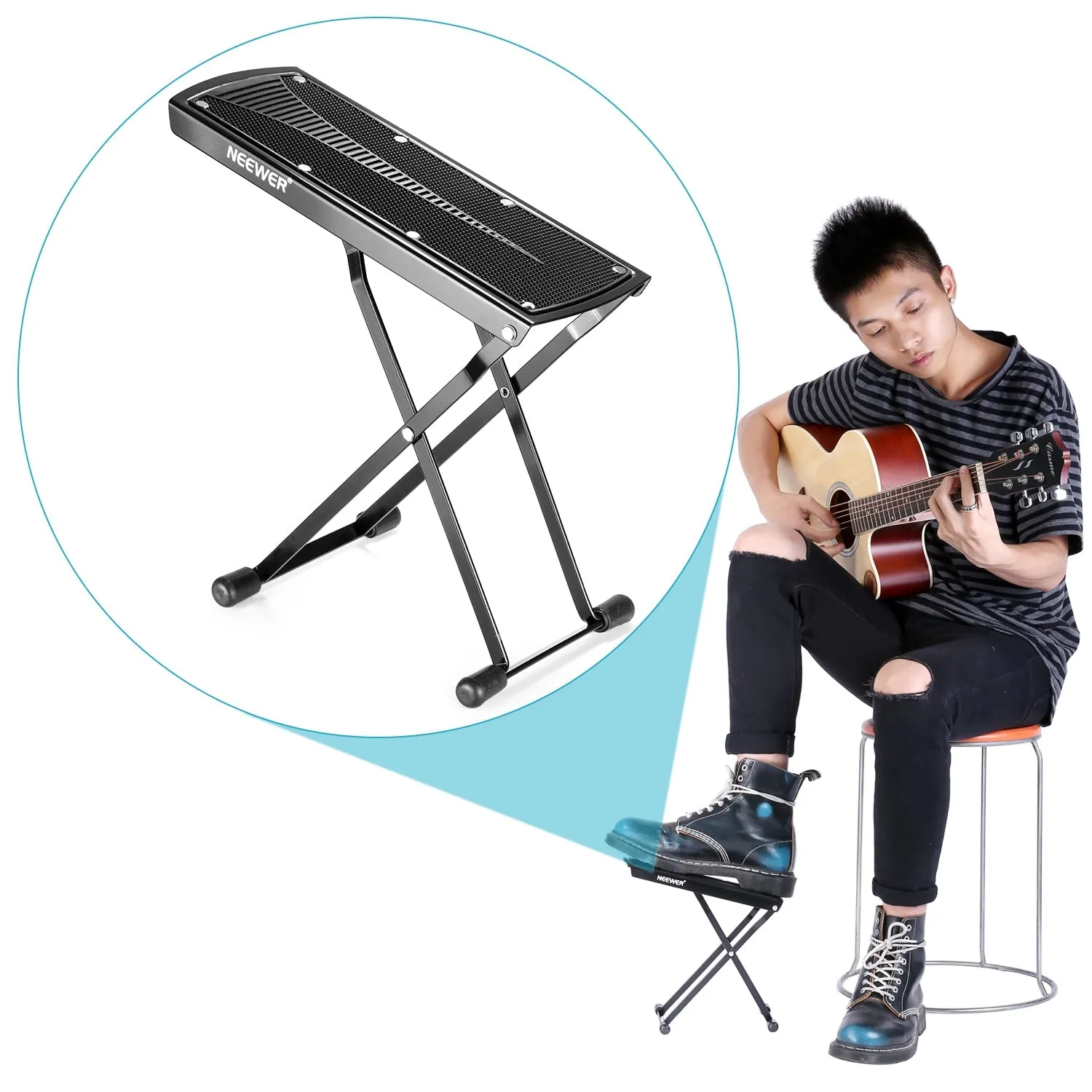 NEEWER Sturdy Iron Guitar Foot Rest