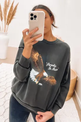 Not In Arizona Anymore Slouch Crew Merch Black