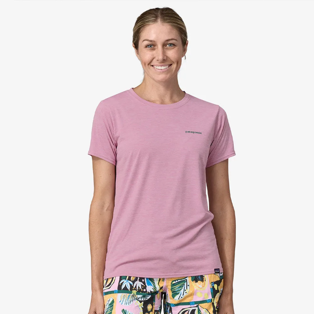 Patagonia Cap Cool T-Shirt  - Boardshort Logo: Milkweed Mauve