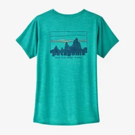 Patagonia Capilene Cool Daily Graphic Shirt '73 Skyline: Subtidal Blue X-Dye