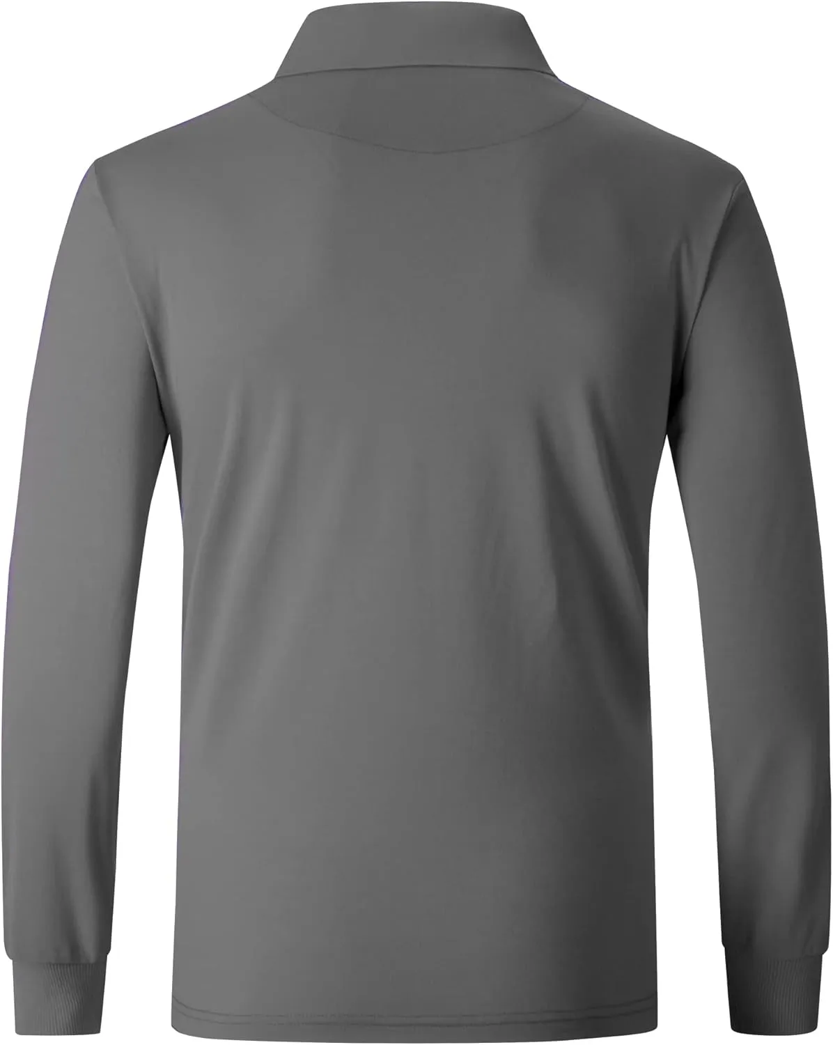 Polo Shirts for Men Long Sleeve Moisture Wicking Golf Polos Casual Travel Performance Collar Shirts