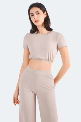 Ribbed Short Sleeve Tops UPF50 