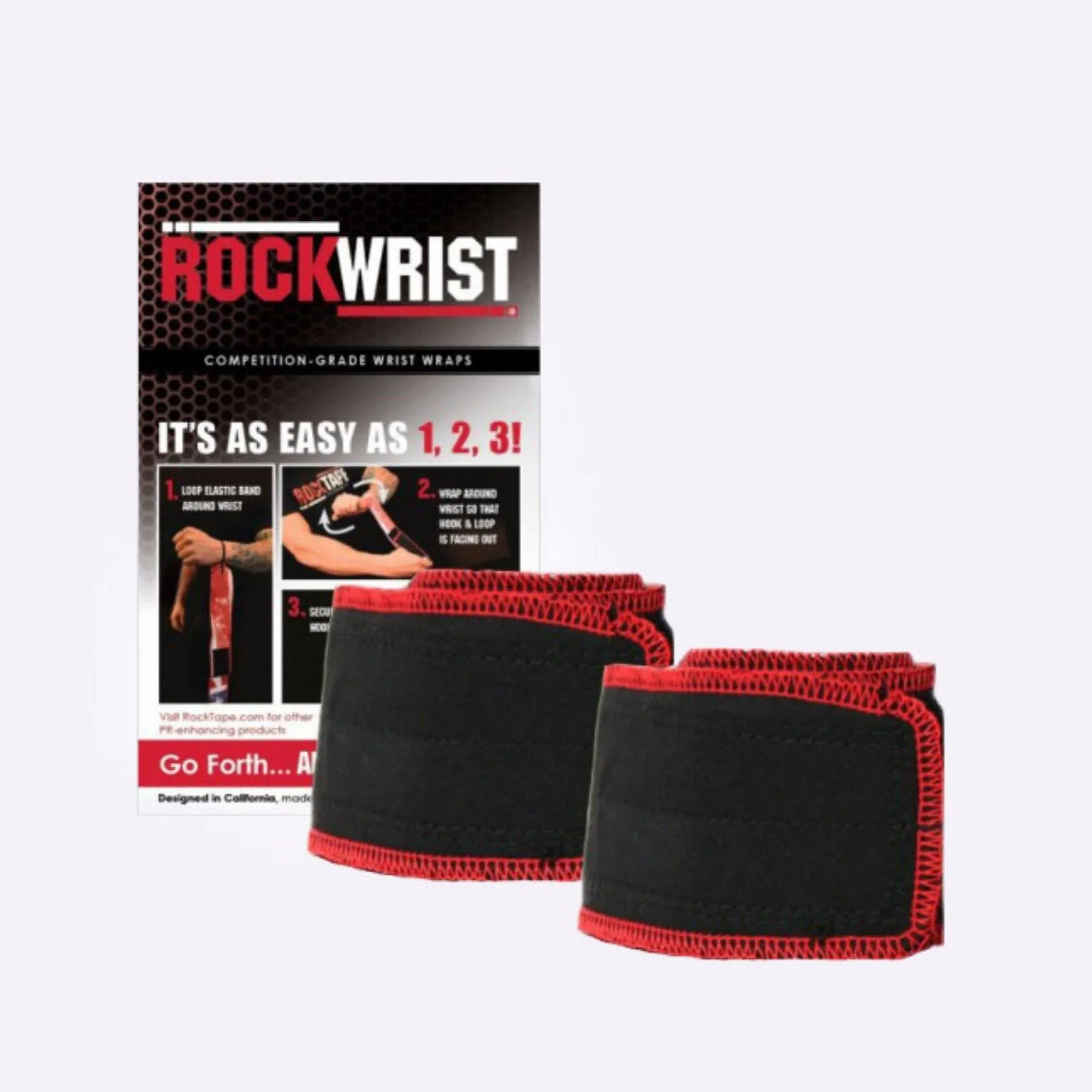 RockTape Rock Wrist - Wrist Wraps - Black/Red