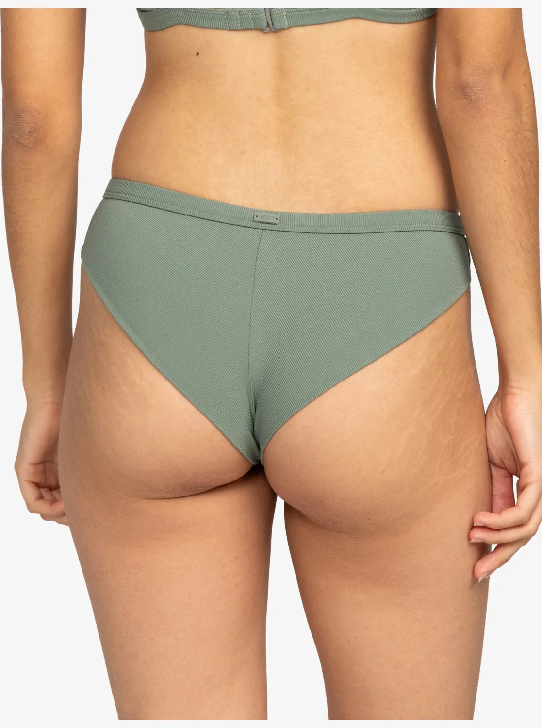 Roxy Pro The Snap Turn Cheeky Bikini Bottom - Agave Green