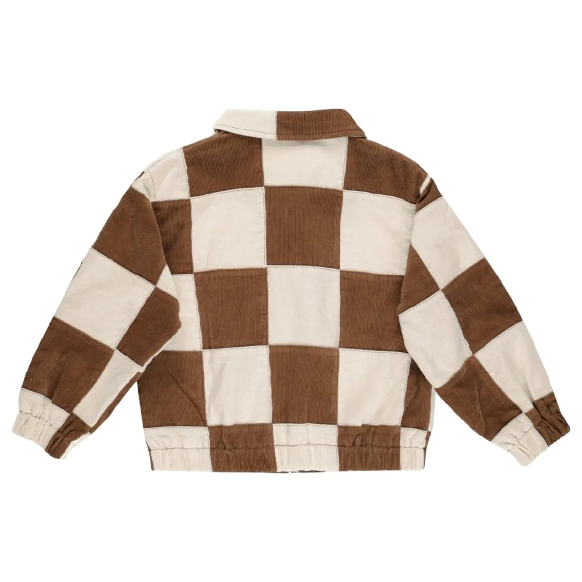 SADDLE CHECKERED CORD BOMBER JACKET (UNISEX)
