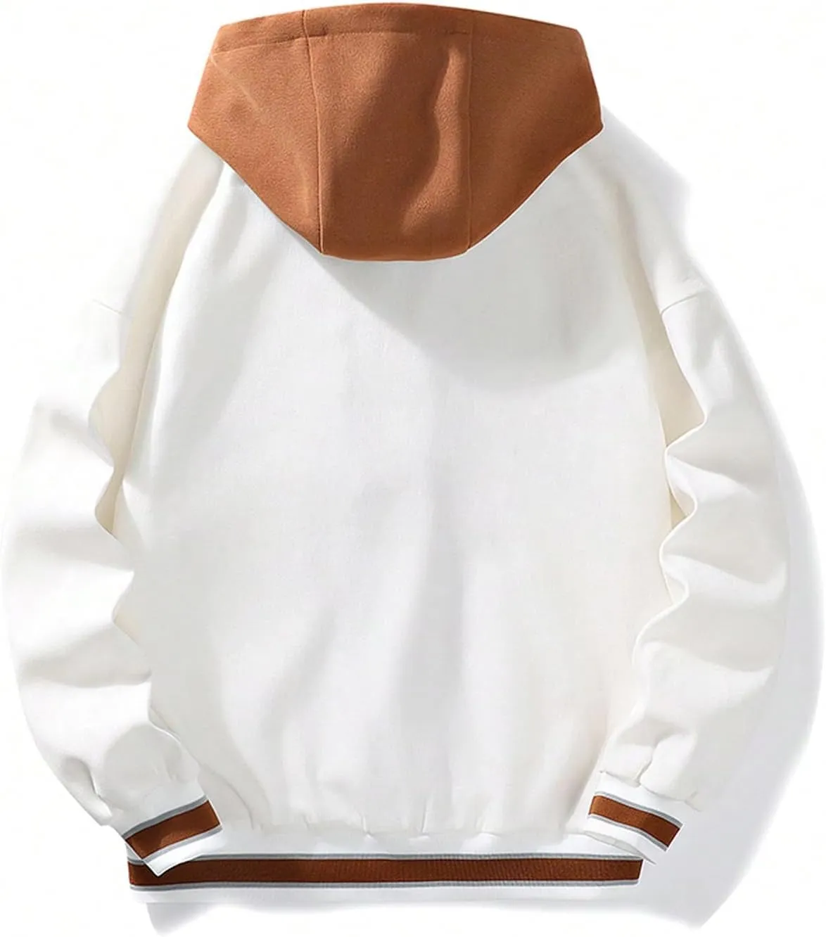 SOLY HUX Men's Casual 2 in 1 Hoodie Jackets Bomber Jacket Hooded Zipper Snap Long Sleeve Baseball Jackets