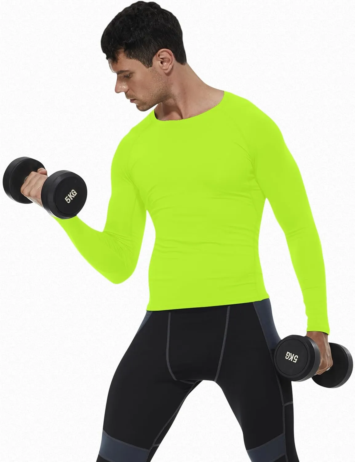 SPVISE 1 or 3 Pack Men's Compression Shirts Long Sleeve Workout Gym T-Shirt Running Top Cool Dry Sports Baselayer Undershirts